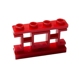 Fence 1x4x2 Ornamental Lattice with Square and 4 Studs, Part# 32932 Part LEGO® Red  