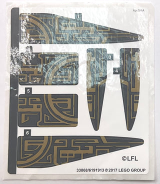 Sticker Sheet for Set The Arrowhead, 75186 - (33868/6191913), Part# 75186stk01 Part LEGO® Complete