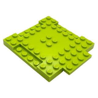 Brick, Modified 8x8x2/3 with 1x4 Indentations and 1x4 Plate, Part# 15624 Part LEGO® Lime