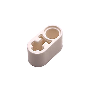 Technic, Liftarm Thick 1x2 - Axle Hole, Part# 60483 Part LEGO® White