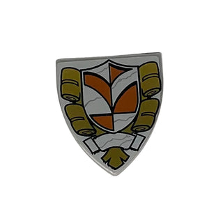 Shield Triangular Short with Town Hall Pattern, LEGO® Minifigure Shield, Part# 3846pb033