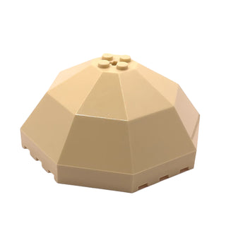 Windscreen 10 x 10 x 4 Octagonal Canopy, Part# 2598 Part LEGO® Tan Very Good