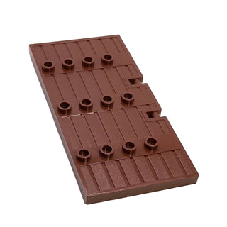 Door 1 x 5 x 8 1/2 Stockade, Part# 87601 Part LEGO® Reddish Brown