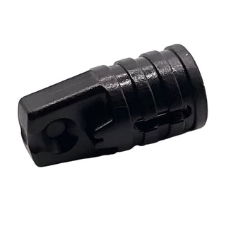 Hinge Cylinder 1x2 Locking with 1 Finger and Axle Hole on Ends with Slots, Part# 30552 Part LEGO® Black