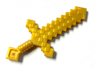 Minifigure Weapon, Minecraft Sword, Part# 18787 Part LEGO® Pearl Gold (Gold)  