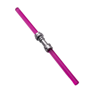 Star Wars Double-bladed Lightsaber Blade (Multiple Colors) with Metallic Silver Hilt, Part# 64567 + 30374 + 30374 Part LEGO® Trans-Dark Pink