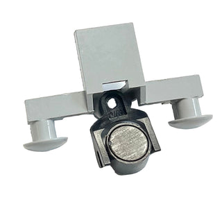 Train Buffer Beam with Black Train Coupling and Black Magnet Cylindrical, Part# 4022c02 Part LEGO® Light Bluish Gray Very Good