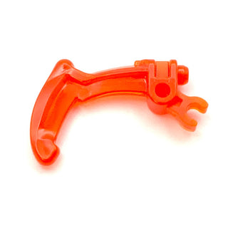 Bionicle Weapon Claw - Bent and Notched with Clip, Part# 20252 Part LEGO® Trans-Neon Orange  