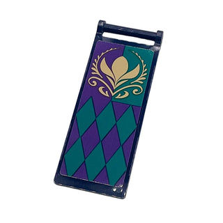 Flag 7 x 3 with Bar Handle with Arendelle Crest Flower Pattern (Sticker), Part# 30292pb041