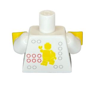 Torso Lego HMV Production Factory Tour Pattern / White Arms / Yellow Hands, Part# 973pb1918c01 Minifigure LEGO®
