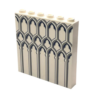 Panel 1x6x5 with Light Bluish Gray Ironwork Pattern, Part# 59349pb117