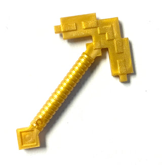 Minifigure Weapon, Minecraft Pickaxe, Part# 18789 Part LEGO® Pearl Gold (Gold)  
