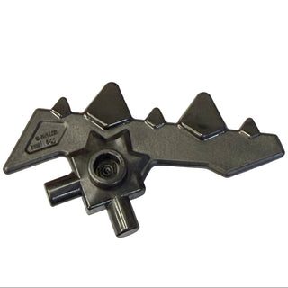 Minifigure, Weapon Blade with Bars and 5 Spikes Part# 23861 Part LEGO® Pearl Dark Gray