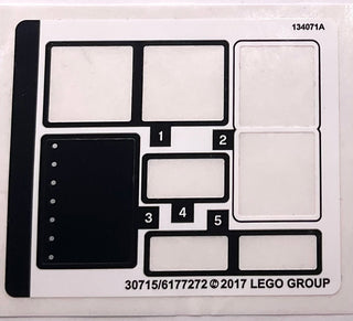 Sticker Sheet for Set The Penguin Arctic Roller, 70911 - (30715/6177272), Part# 70911stk01 Part LEGO® Missing 7 (Only 1) Sticker