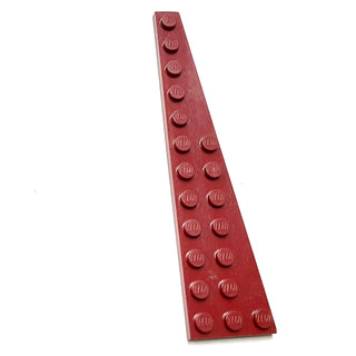 Wedge, Plate 12 x 3 Right, Part# 47398 Part LEGO® Dark Red