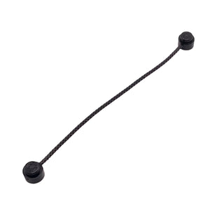 String with End Studs (10L Overall) with (Same Color) Studs Pattern, Part# x127c10pb01 Part LEGO® Black