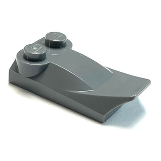 Slope, Curved 3 x 2 x 2/3 with 2 Studs, Wing End, Part# 47456 Part LEGO® Dark Bluish Gray