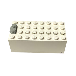 Electric 9V Battery Box Small Assembly, Part# 4760c01 Part LEGO® White Very Good