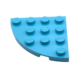 Plate Round Corner 4x4, Part# 30565 Part LEGO® Medium Azure