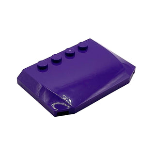 Wedge 4 x 6 x 2/3 Triple Curved, Part# 52031 Part LEGO® Dark Purple