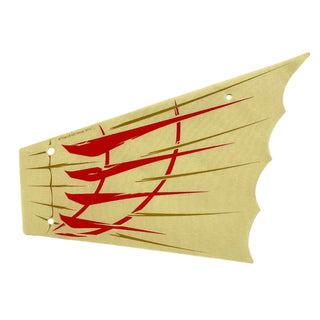 Cloth Sail 28 x 18 Left with Red and Dark Tan Pattern, Part# 70165 Part LEGO® Tan Very Good
