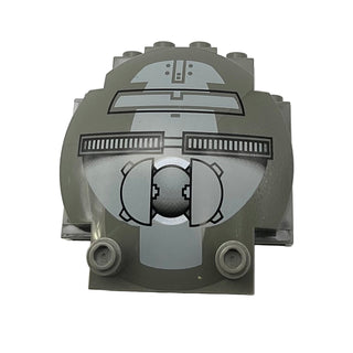 Windscreen 3 x 6 x 5 Bubble with Sith Infiltrator Pattern, Part# 30366px3 part LEGO® Dark Gray Very Good