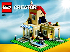 6754-Family Home - INSTRUCTIONS ONLY Instructions LEGO® Slightly Used Book 4