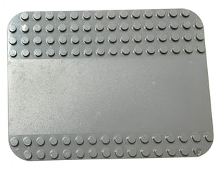 DUPLO® Baseplate 12x16 with Road Flat Surface Pattern, Part# 50384 Part LEGO® Very Good -Dark Bluish Gray  