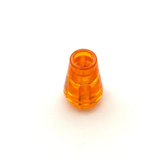Cone 1x1 with Top Groove, Part# 4589b Part LEGO® Trans-Orange  