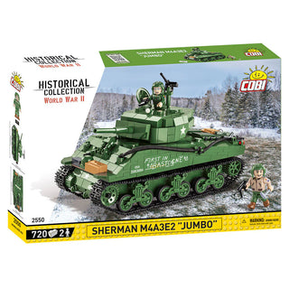 Sherman M4A3E2 "Jumbo" Tank, WWII: COBI Set #2550 Building Kit Cobi Toys