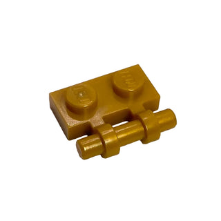 Plate, Modified 1x2 with Bar Handle on Side - Free Ends, Part# 2540 Part LEGO® Pearl Gold