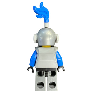 Castle - King's Knight Armor with Lion Head with Crown, Helmet with Pointed Visor, Blue Plume, Angry Face, cas532 Minifigure LEGO®