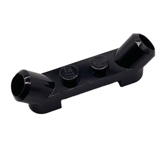 Plate, Modified 1x4 with Angled Tubes, Part# 61072 Part LEGO® Black