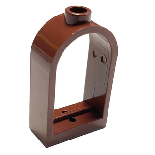 Window 1 x 2 x 2 2/3 with Rounded Top, Part# 30044 Part LEGO® Reddish Brown