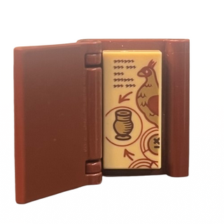 Minifigure, Utensil Harry Potter Spellbook, Part# (24324 + 3069pb0861 + 24093) Part LEGO® Reddish Brown
