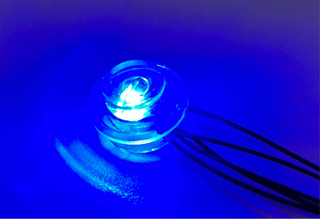 1x1 Light-Up Stud Round Plate, DIY System, Reconnectable, LS1x1RP-LA Custom Parts United Brick Co® Blue