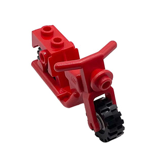 Motorcycle Town with Trans-Clear Wheels with Black Tires, Part# x81c02 Part LEGO® Red Very Good