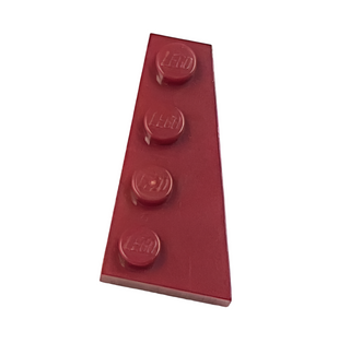 Wedge, Plate 4 x 2 Right, Part# 41769 Part LEGO® Dark Red  