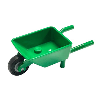 Minifigure, Utensil Wheelbarrow with Light Bluish Gray Wheel with Molded Black Tire Pattern (98288 / 65630pb01), Part# 98288c06 Part LEGO® Green
