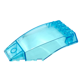 Windscreen 10 x 6 x 2 Curved, Part# 45705 Part LEGO® Trans-Light Blue