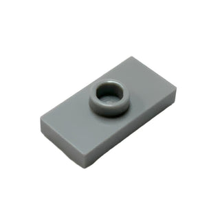 Plate, Modified 1 x 2 with 1 Stud with Groove and Bottom Stud Holder (Jumper), Part# 15573 Part LEGO® Light Bluish Gray  