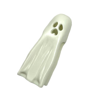 Minifigure, Headgear Head Cover, Ghost Shroud with Open Mouth, Part# 10173 Part LEGO® Glow In Dark White Very Good