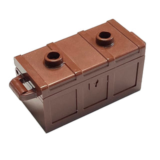 Container, Treasure Chest with Slots in Back and (Same Color) Flat Lid (4738a / 80835), Part# 4738ac03 Part LEGO® Reddish Brown
