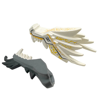Ninjago Lightning Ultra Dragon Head Jaw Upper and Lower, Part# 93070pb06 + 93072pb04 Part LEGO®