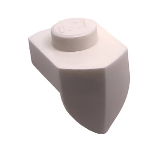 Plate, Modified 1x1 with Tooth Vertical, Part# 15070 Part LEGO® White 1 Part