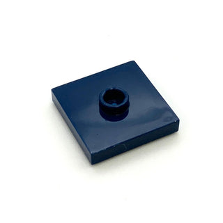 Plate, Modified 2x2 with Groove and 1 Stud in Center (Jumper), Part# 87580 Part LEGO® Dark Blue  