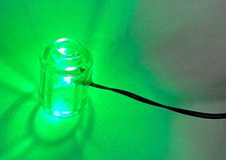 1x1 LED Light-up Round Brick, Battery Operated, LS1x1RB Custom Parts United Brick Co® Green