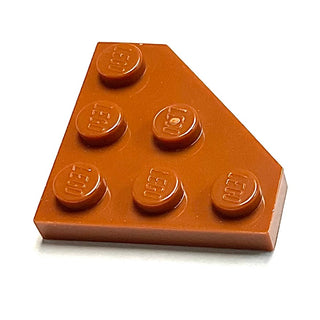 Wedge, Plate 3 x 3 Cut Corner, Part# 2450 Part LEGO® Dark Orange