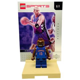 NBA Vince Carter - Toronto Raptors #15 (Road Uniform), nba007 Minifigure LEGO® Like New with Card