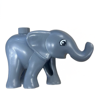 Duplo Elephant Baby, Walking with Black and White Eyes Squared Pattern, 89879c01pb01 Minifigure LEGO®
